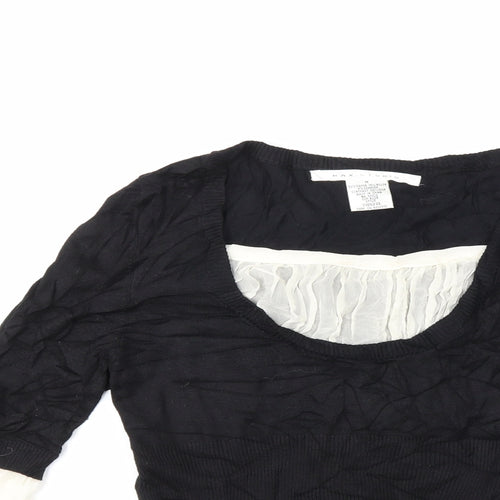 Max Studio Womens Black  Knit Pullover Jumper Size M