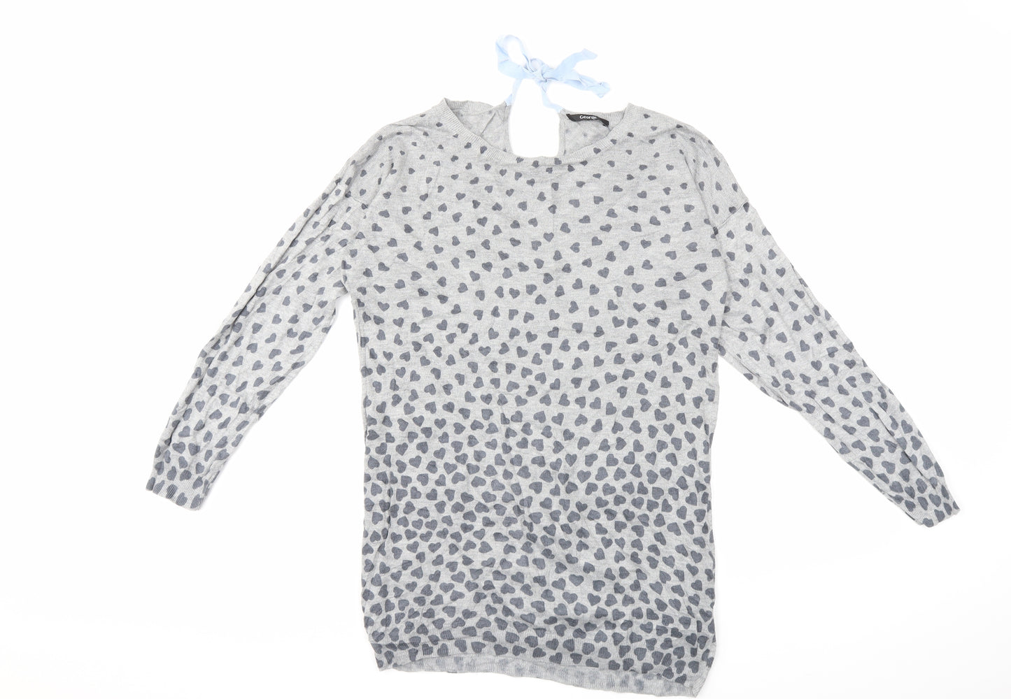 George Womens Grey  Knit Pullover Jumper Size 10