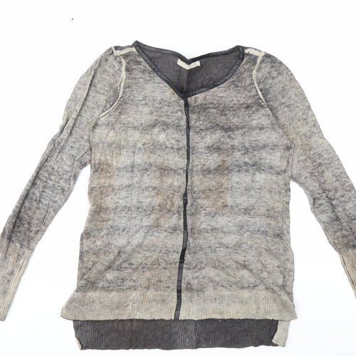 YAYA Womens Grey  Knit Pullover Jumper Size L