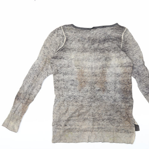YAYA Womens Grey  Knit Pullover Jumper Size L