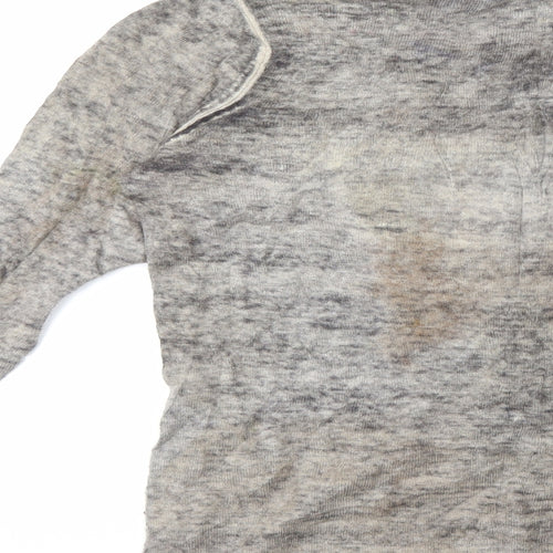 YAYA Womens Grey  Knit Pullover Jumper Size L