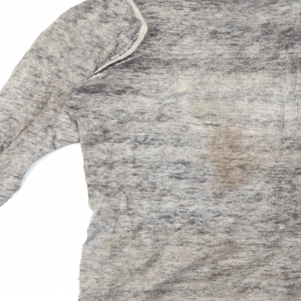 YAYA Womens Grey  Knit Pullover Jumper Size L