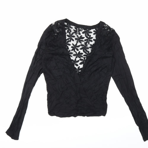 izabel Womens Black  Knit Cardigan Jumper Size 8