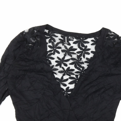 izabel Womens Black  Knit Cardigan Jumper Size 8