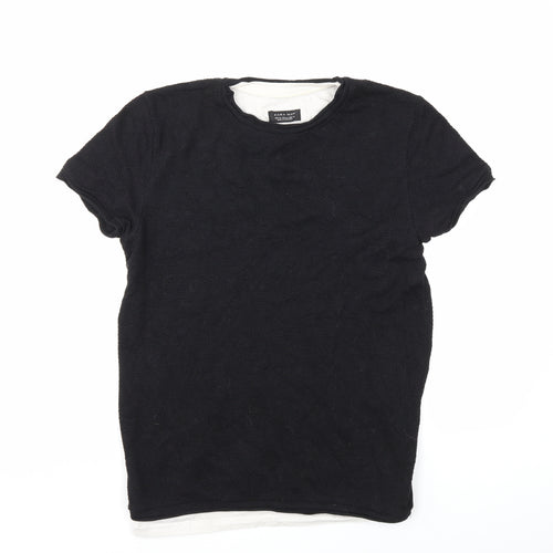 Zara Womens Black  Knit Pullover Jumper Size M