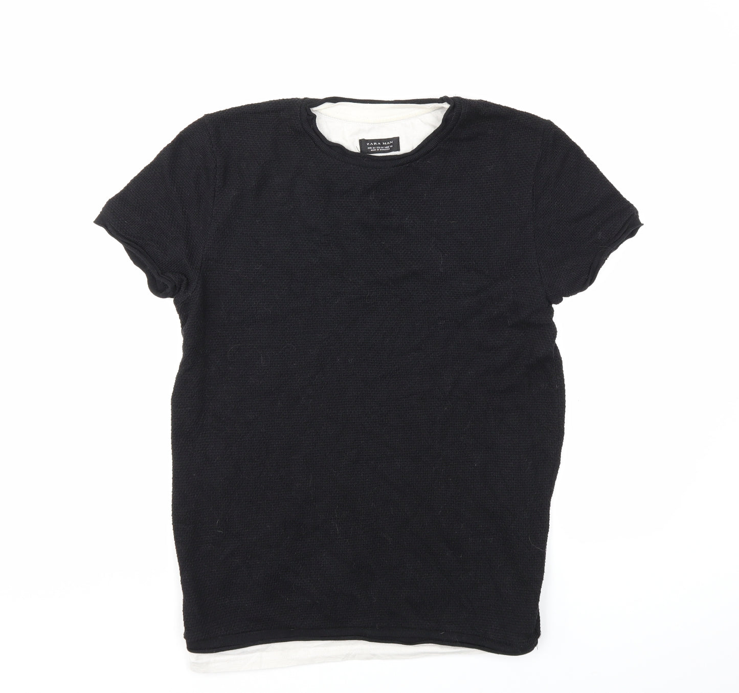 Zara Womens Black  Knit Pullover Jumper Size M