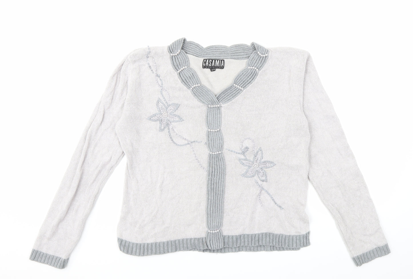 casamia Womens Grey  Knit Pullover Jumper Size S