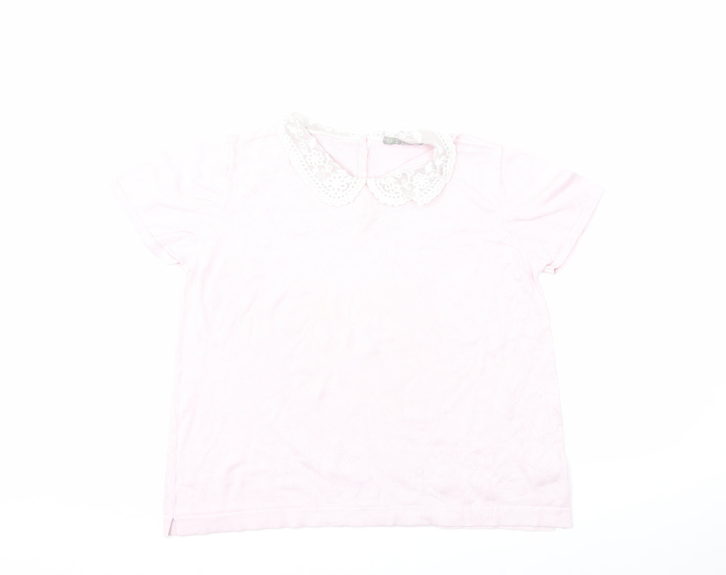 Marks and Spencer Womens Pink  Knit Pullover Jumper Size 16