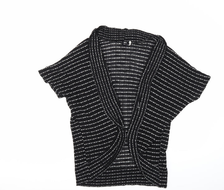 Urban Outfitters Womens Black Striped Knit Cardigan Jumper Size L