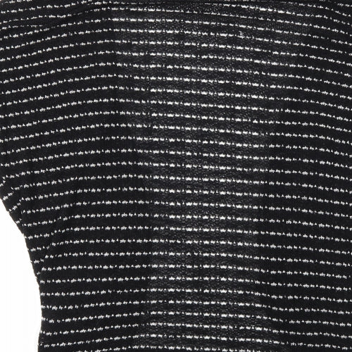 Urban Outfitters Womens Black Striped Knit Cardigan Jumper Size L