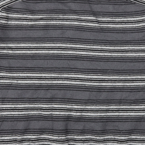 Gap Mens Grey Striped Knit Pullover Jumper Size M