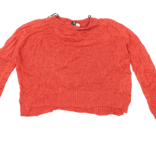 h&m  Womens Red  Knit Pullover Jumper Size S