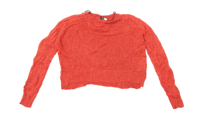 h&m  Womens Red  Knit Pullover Jumper Size S