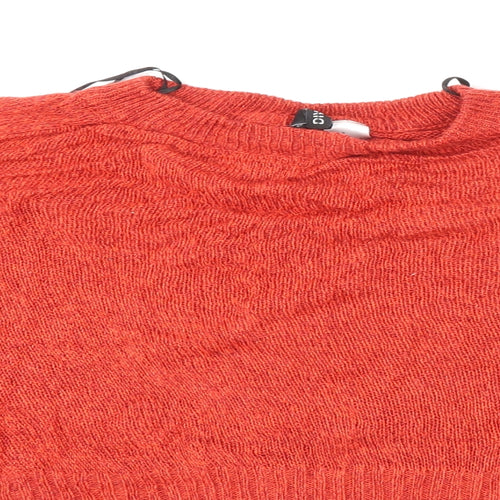 h&m  Womens Red  Knit Pullover Jumper Size S