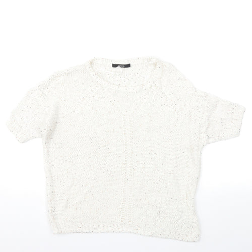 George Womens White  Knit Pullover Jumper Size 12