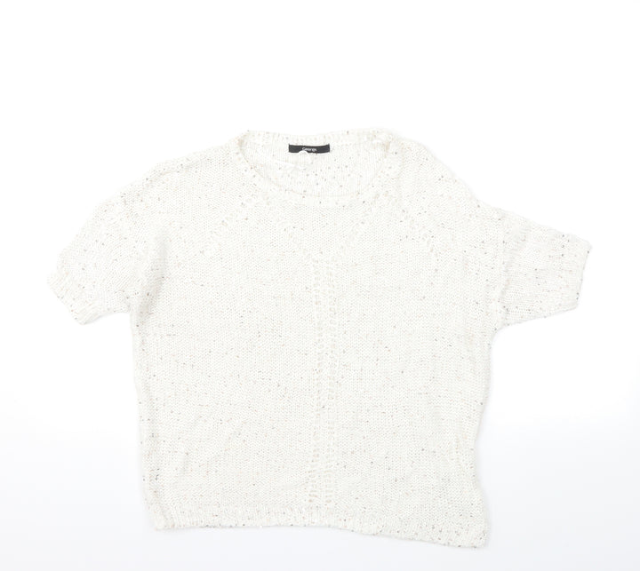 George Womens White Knit Pullover Jumper Size 12