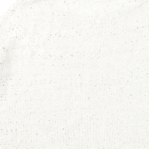 George Womens White  Knit Pullover Jumper Size 12