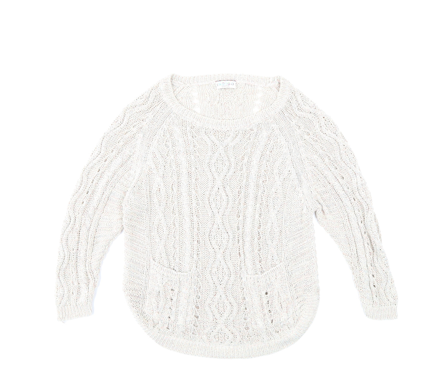 Marks and Spencer Womens Beige  Knit Pullover Jumper Size 12