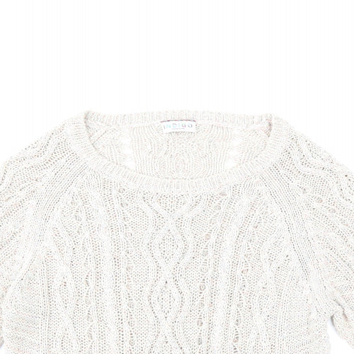 Marks and Spencer Womens Beige  Knit Pullover Jumper Size 12