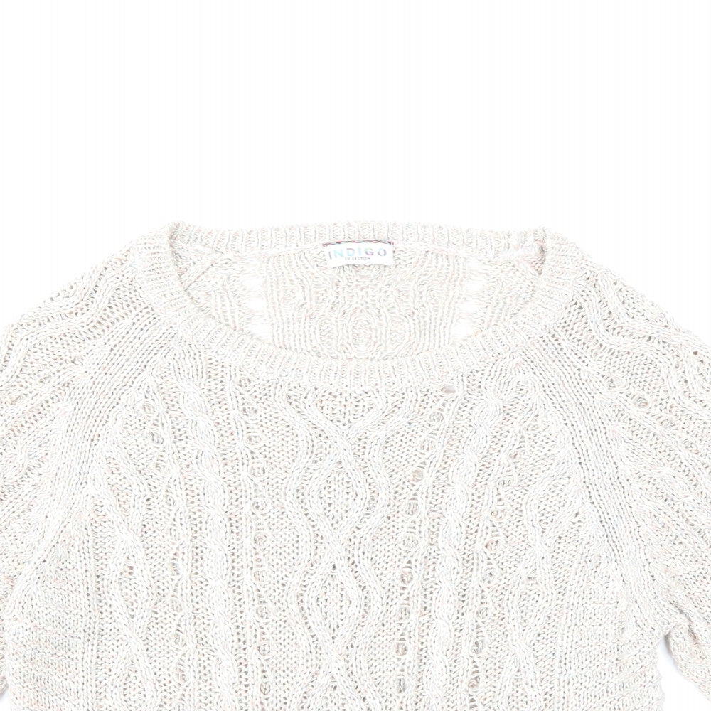 Marks and Spencer Womens Beige  Knit Pullover Jumper Size 12