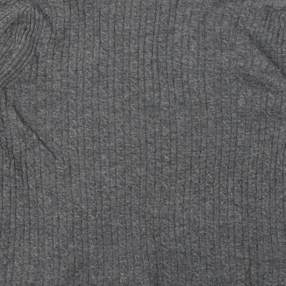 John Lewis Womens Grey  Knit Pullover Jumper Size 10