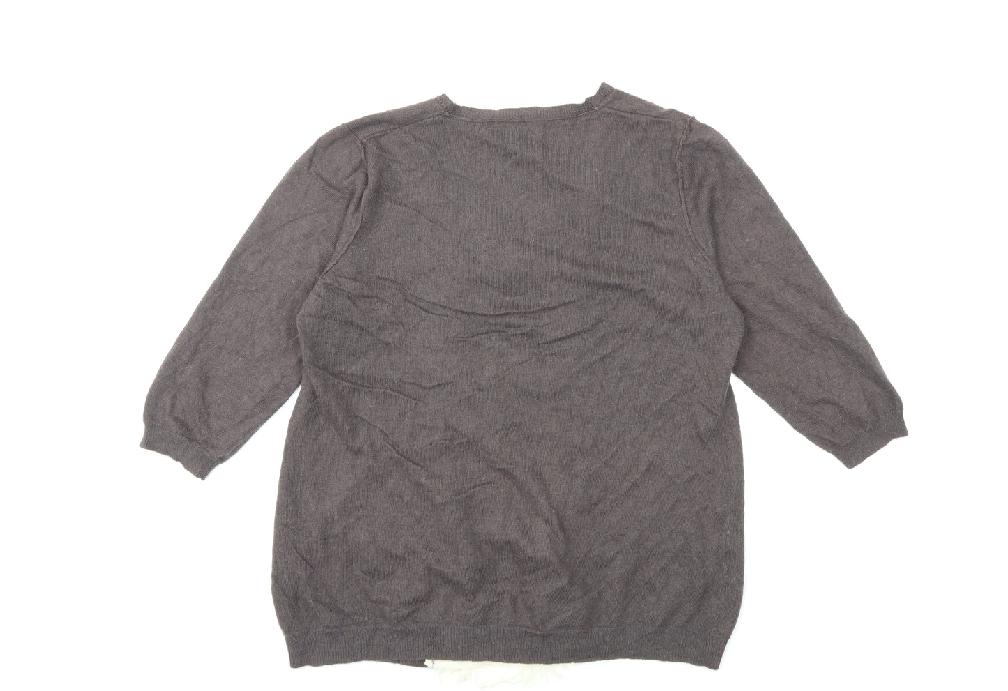 NEXT Womens Brown  Knit Cardigan Jumper Size 18