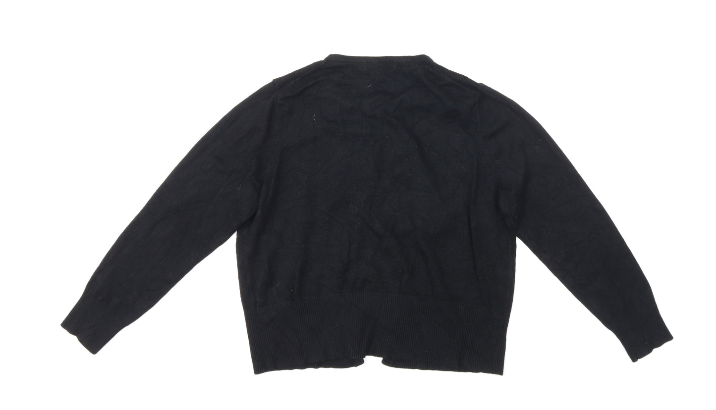 Marks and Spencer Womens Black  Knit Cardigan Jumper Size 18