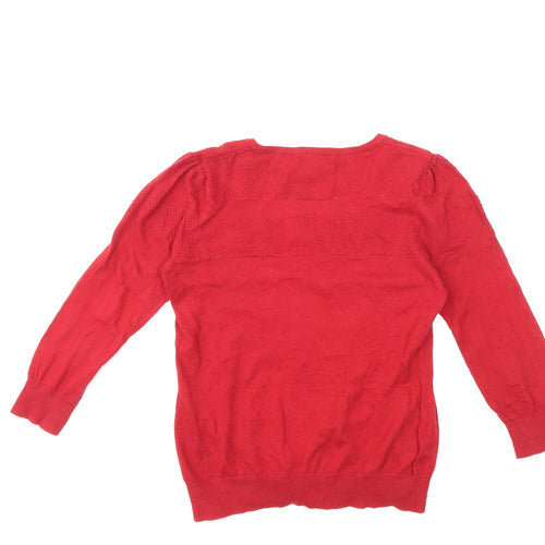 NEXT Womens Red  Knit Cardigan Jumper Size 12