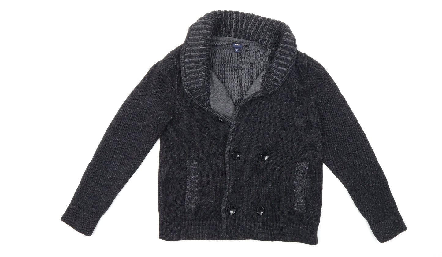 Gap Mens Black  Knit Cardigan Jumper Size M