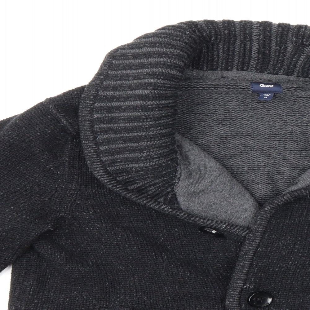 Gap Mens Black  Knit Cardigan Jumper Size M