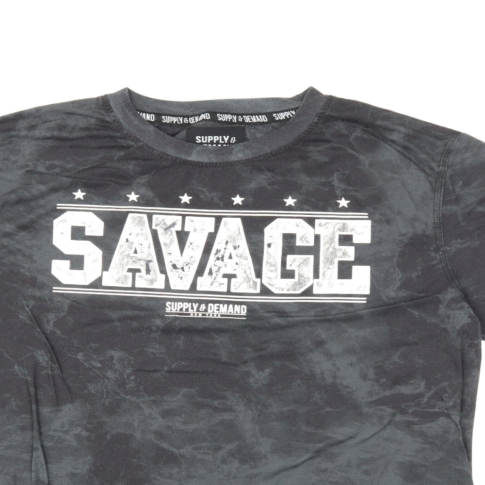 Supply & Demand Mens Grey    T-Shirt Size XL  - SAVAGE