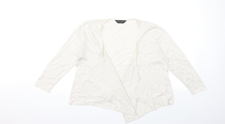 Dorothy Perkins Womens Ivory  Knit Cardigan Jumper Size 12