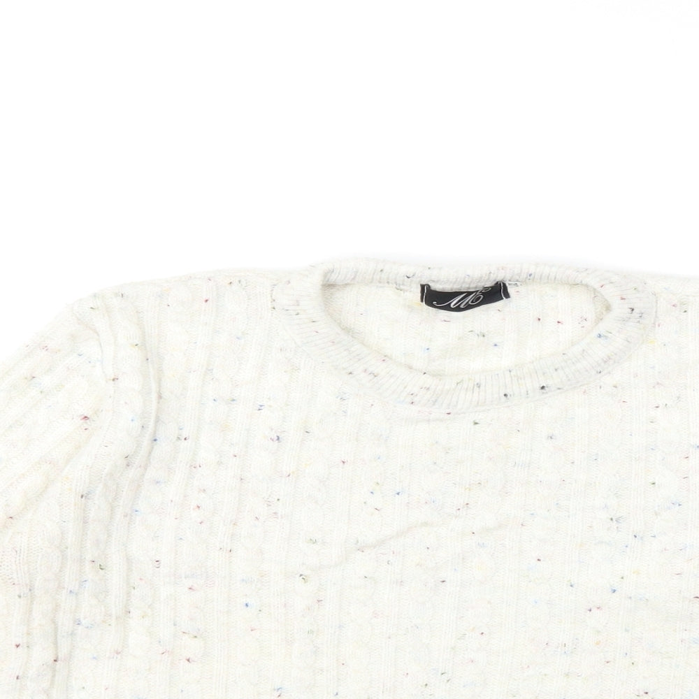ME Womens Beige  Knit Pullover Jumper Size L