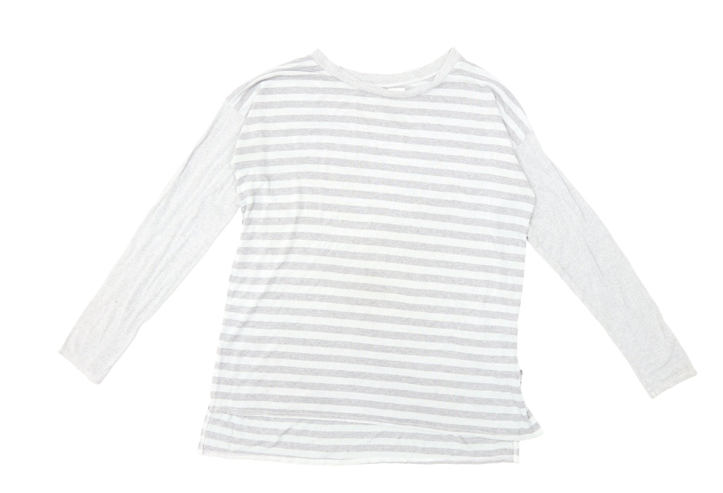 post card Womens Blue Striped Knit Pullover Jumper Size L