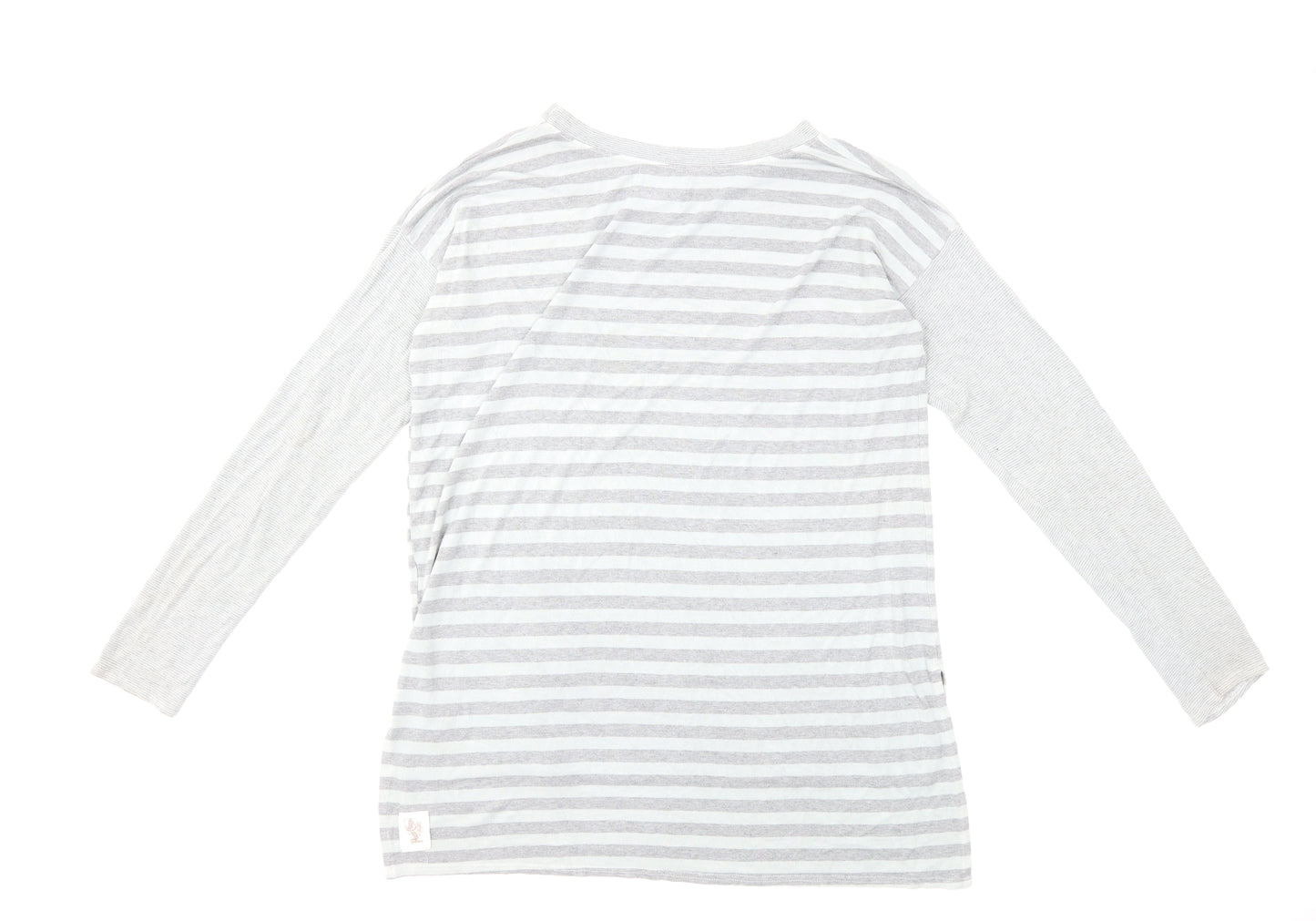post card Womens Blue Striped Knit Pullover Jumper Size L
