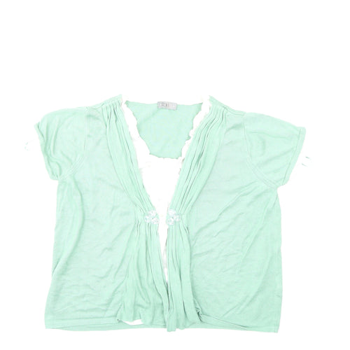 Per Una Womens Green  Knit Cardigan Jumper Size 16