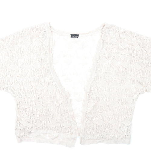 Topshop Womens Beige  Knit Cardigan Jumper Size 14