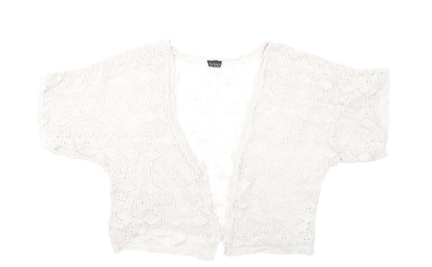 Topshop Womens Beige  Knit Cardigan Jumper Size 14