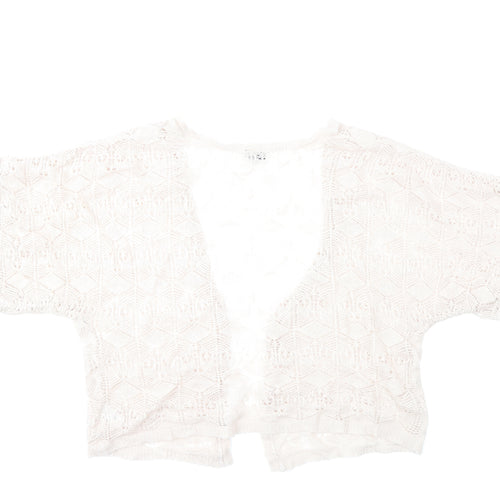 Topshop Womens Beige  Knit Cardigan Jumper Size 14