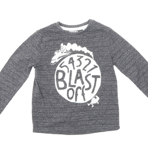 TU Boys Grey   Basic T-Shirt Size 2-3 Years  - BLAST OFF