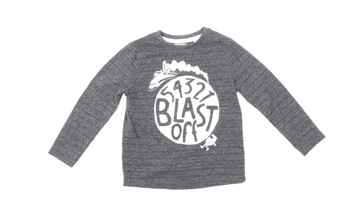 TU Boys Grey Basic T-Shirt Size 2-3 Years - BLAST OFF