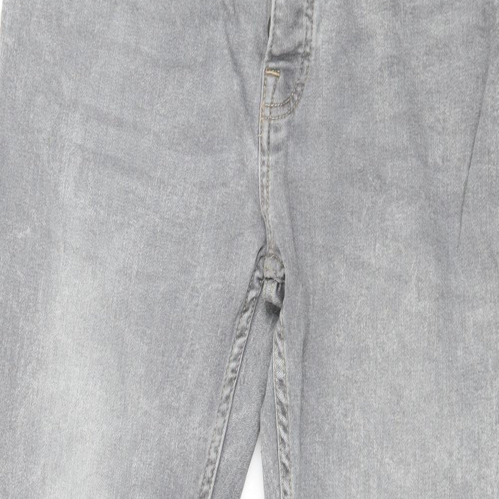 Denim & Co. Mens Grey  Denim Straight Jeans Size 36 in L30 in