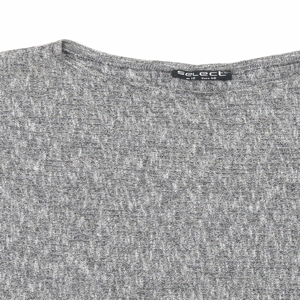 Select Womens Grey  Knit Pullover Jumper Size 12