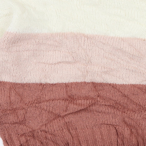 New Look Girls Ivory Striped Knit Pullover Jumper Size 14-15 Years