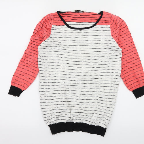 Oasis Womens Multicoloured Polka Dot Knit Pullover Jumper Size XS