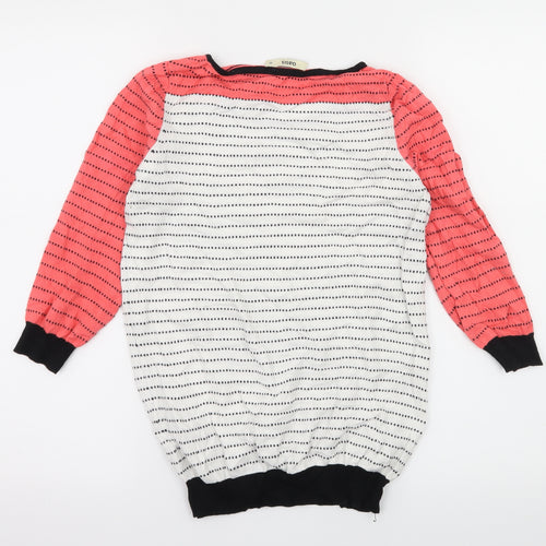 Oasis Womens Multicoloured Polka Dot Knit Pullover Jumper Size XS