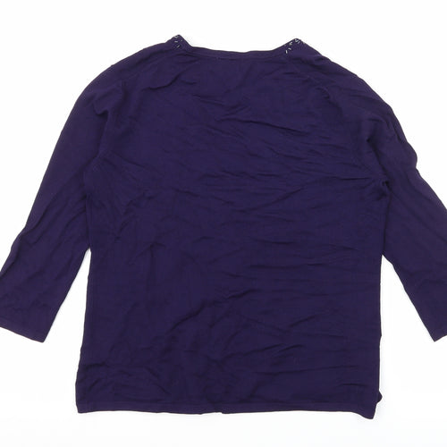CC Womens Purple  Knit Cardigan Jumper Size S