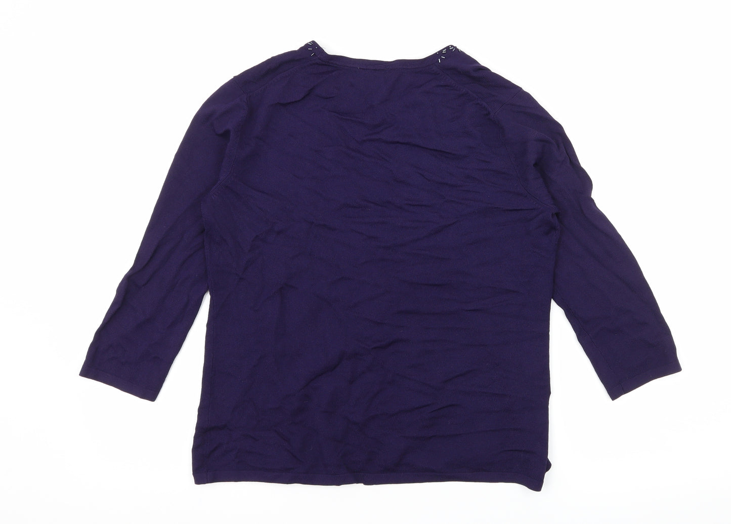 CC Womens Purple  Knit Cardigan Jumper Size S