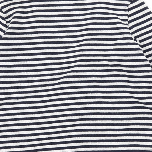In Town Womens Blue Striped Knit Cardigan Jumper Size 12