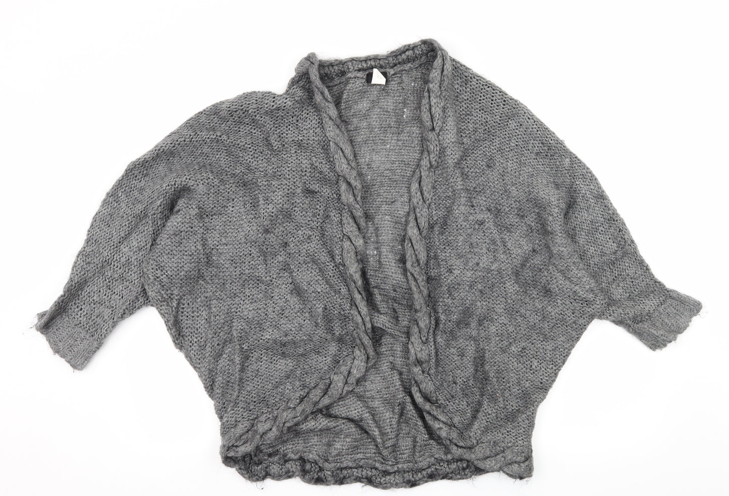 H&M Womens Grey  Knit Cardigan Jumper One Size